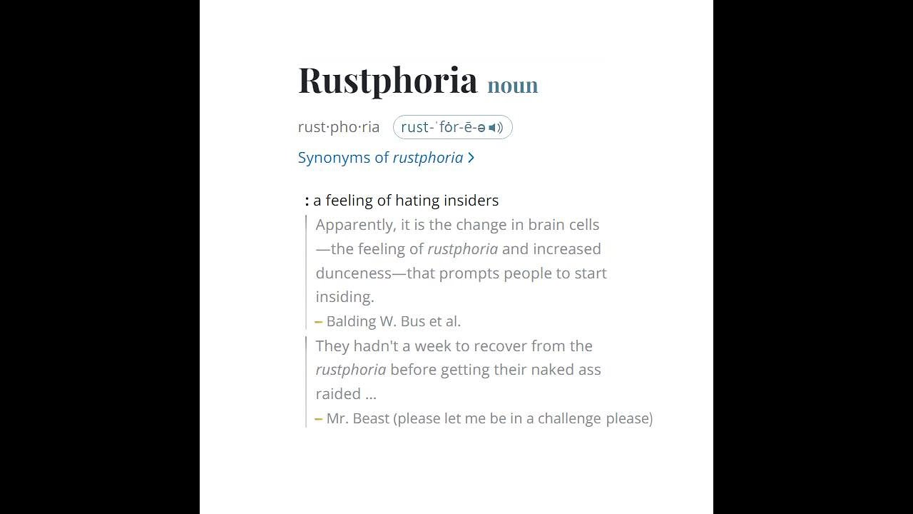 rustphoria A rust song - YouTube