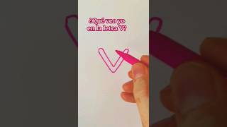 Dibujo letra V sorpresa. #dibujo #drawing #videoshorts #arte #letra #v #abecedario #martini