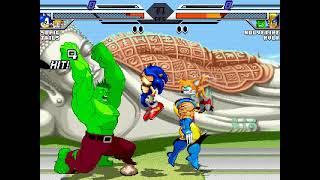 Sonic & Tails Vs Wolverine & Hulk - Mugen Request