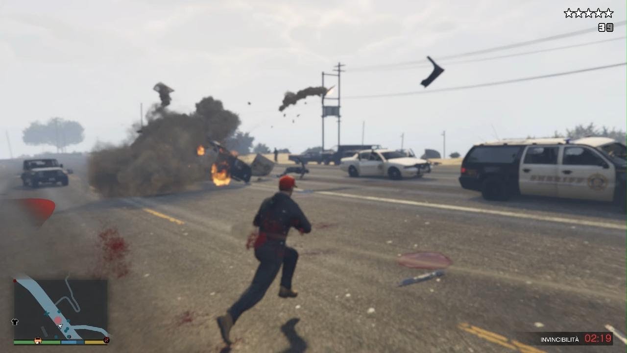 GTA 5 - Hookies Bar Shootout [Trevor's Lost MC Massacre] + 5 Star Escape.