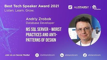 MS SQL Server – worst practices and anti-patterns of design | AllSTARSIT
