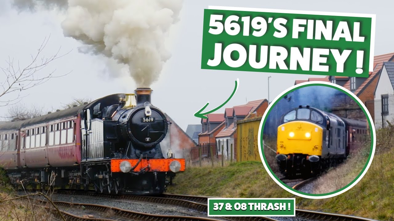 TSR Winter Gala - GWR No. 5619's Last Service, 37263 Thrash & Visitor 08784 !