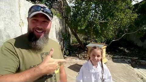 New to UK beekeeping v8 - 4th inspection, with my little bee helper, Amelie