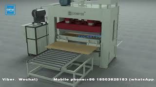 How to make a panel board with Compressed Wood Sawdust Machine with 4*8 size Save Cost & High output