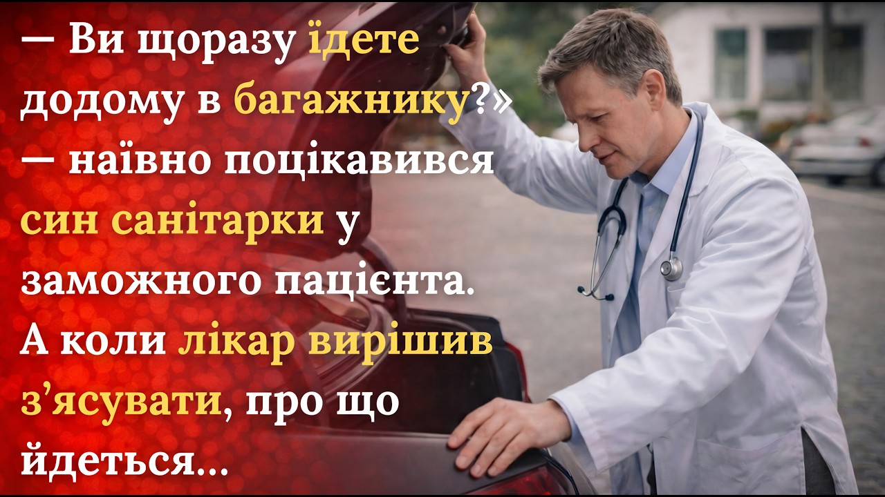 Син санітарки сказав одне речення — і все викрилося...