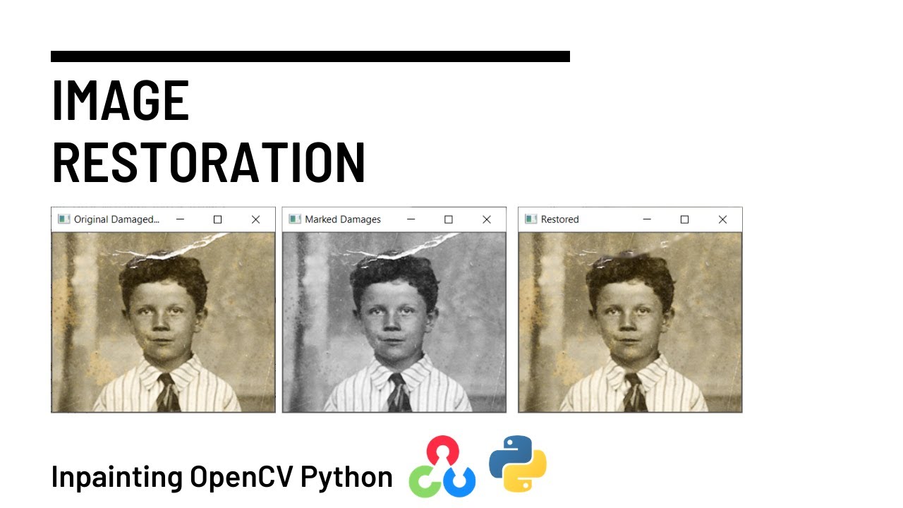 Image Restoration OpenCV Python - YouTube
