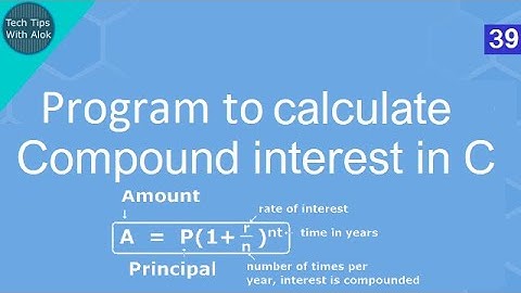 Program to calculate compound interest in C