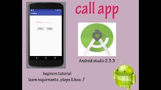Call application using Android studio