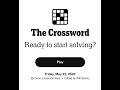The New York Times Crossword 22/05/2026