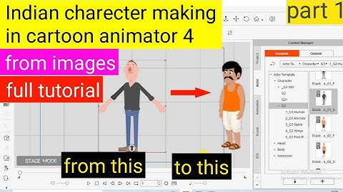 how to make Indian man in cartoon animator 4 || cartoon animator 4 charecter creation | KT animation