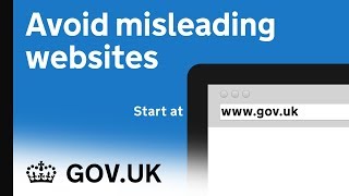 Avoid misleading websites by starting your search at GOV.UK