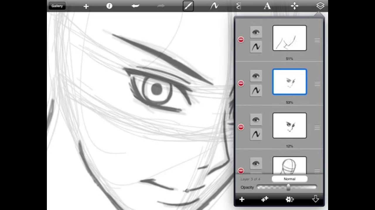  How To Draw Anime Faces for IPAD Tutorial part 1 YouTube