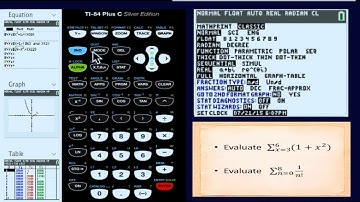 Summation Notation - on a Graphing Calculator