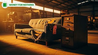 Sofa Without Labels and Rusty Filing Cabinet | Money For Nothing