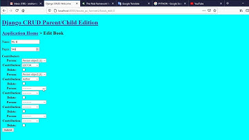 Python Django CRUD Parent/Child & Foreign Key &  MySql/MariaDB.