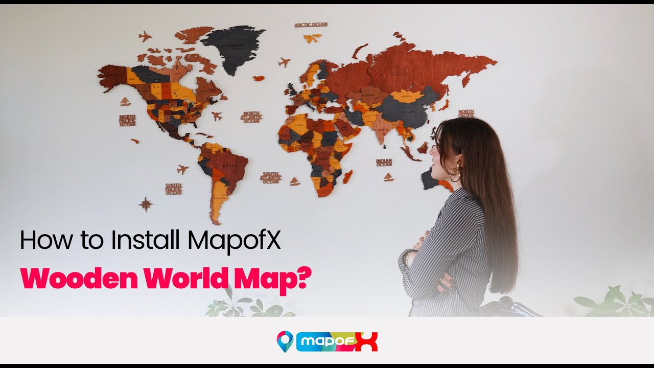 How to Install MapofX Wooden World Map | MapofX Ahşap Dünya Haritası Kurulumu