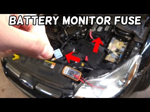 BATTERY MONITOR SYSTEM FUSE LOCATION AND REPLACEMENT FORD FOCUS MK3 2012-2018