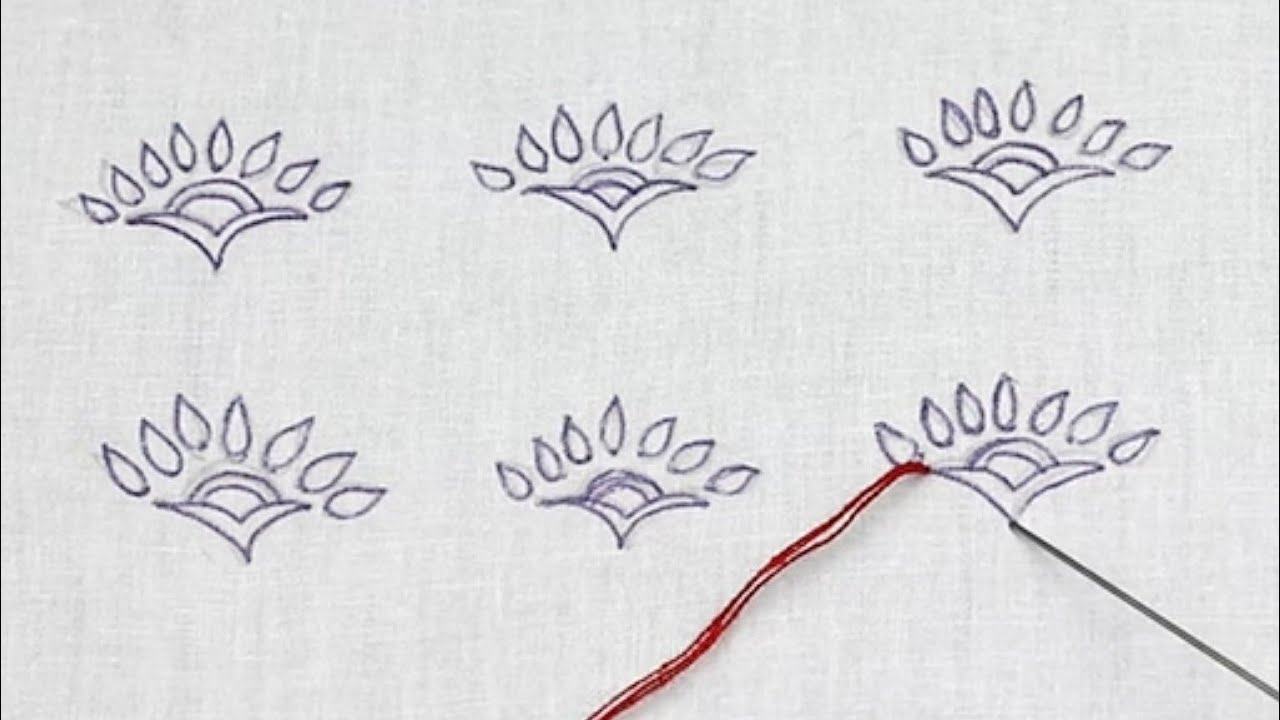 latest hand embroidery all over flower pattern for dress embroidery design
