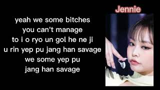 BLACKPINK Pretty savage easy lyrics