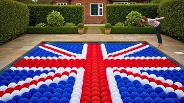 Which Country’s Pool Would You Dive Into? 🌎 The Most Satisfying Flag Pools | AI ASMR Relaxing POV