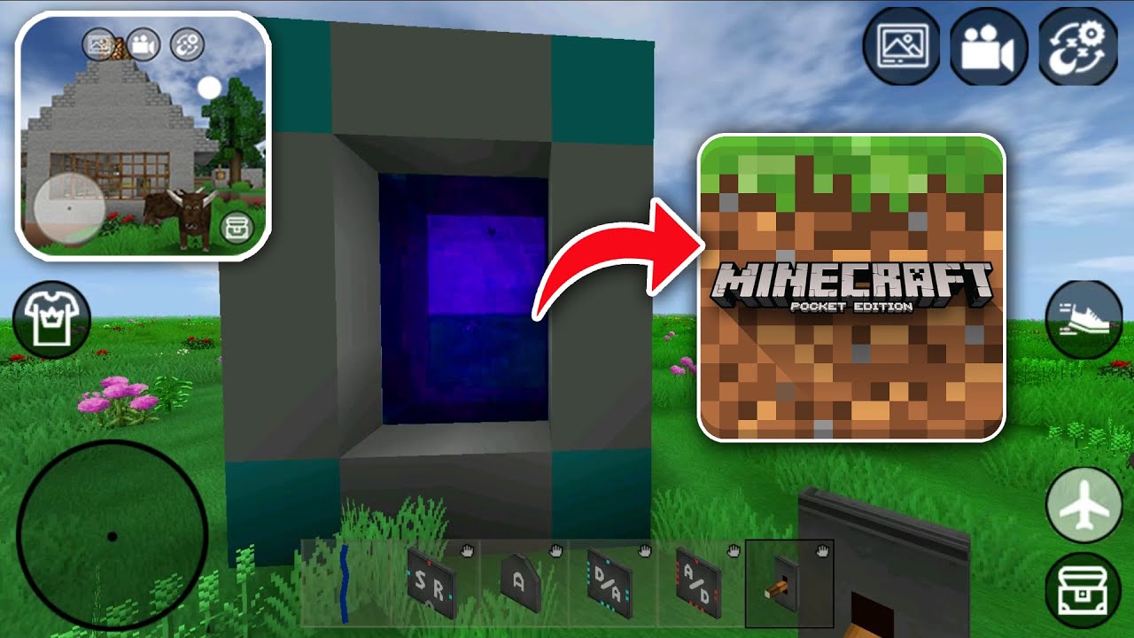 How to Make PORTAL to MINECRAFT in MINI BLOCK CRAFT 3D