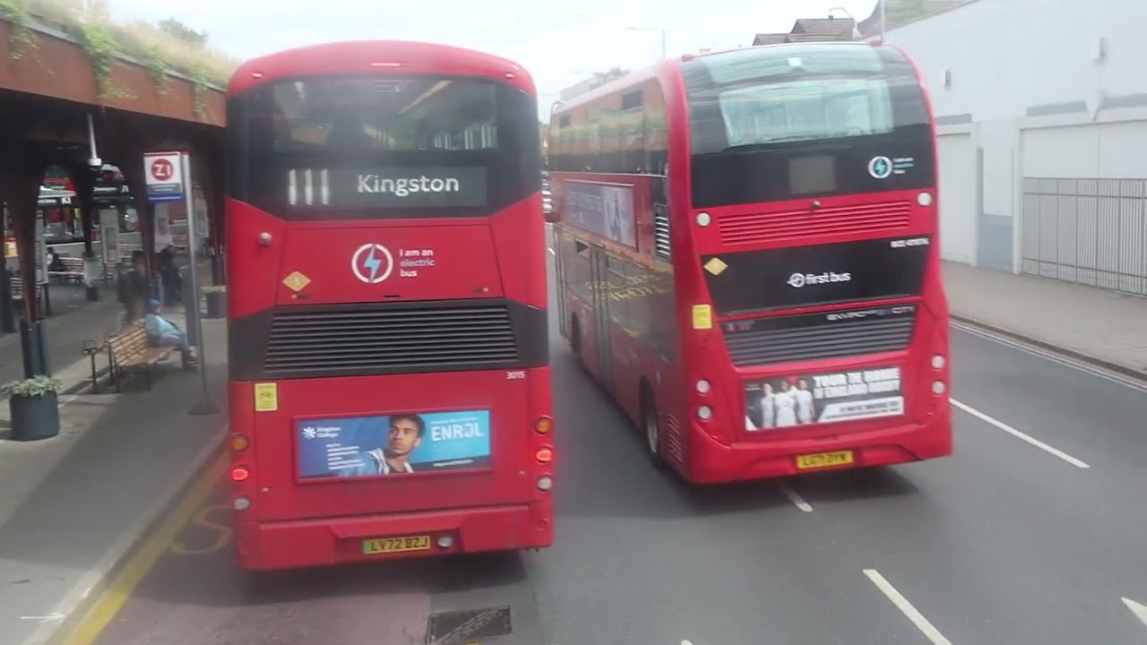 213 bus route from Kingston to Sutton bus garage part 1 of 3 with diversion