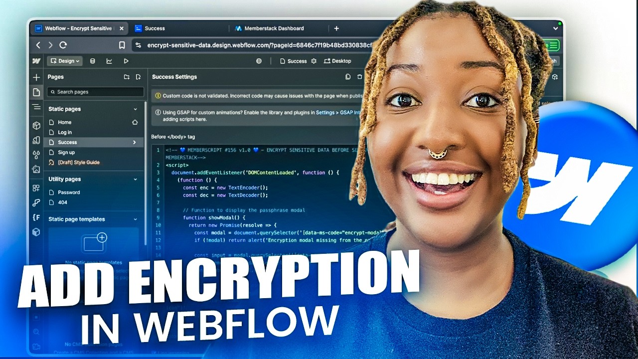 #156 - Encrypt Sensitive Data Before Sending to Memberstack tutorial