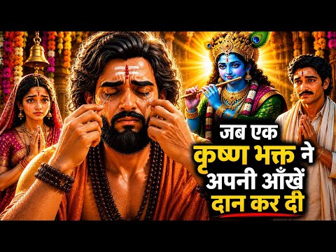 जब एक कृष्ण भक्त ने अपनी ऑंखें दान कर दी। भक्ति में शक्ति #rajendradasjimaharaj 
