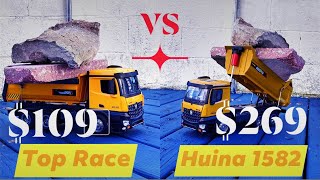 Huina 1582 VS Top Race Dump Truck Test screenshot 1