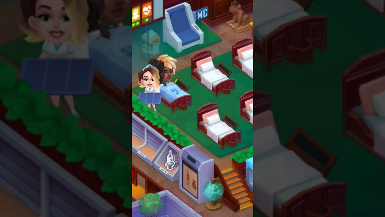 This is called happy clinic it's a fun 4 plus app And this is my dad's level I'll put the link