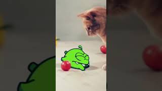 Om Nom And Cat 😸 #shorts #funnycartoon #omnom