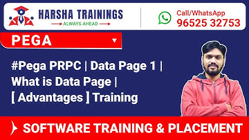 #Pega PRPC | Data Page 1 | What is Data Page | [ Advantages ] Training Call/Whatsapp +91-9652532753