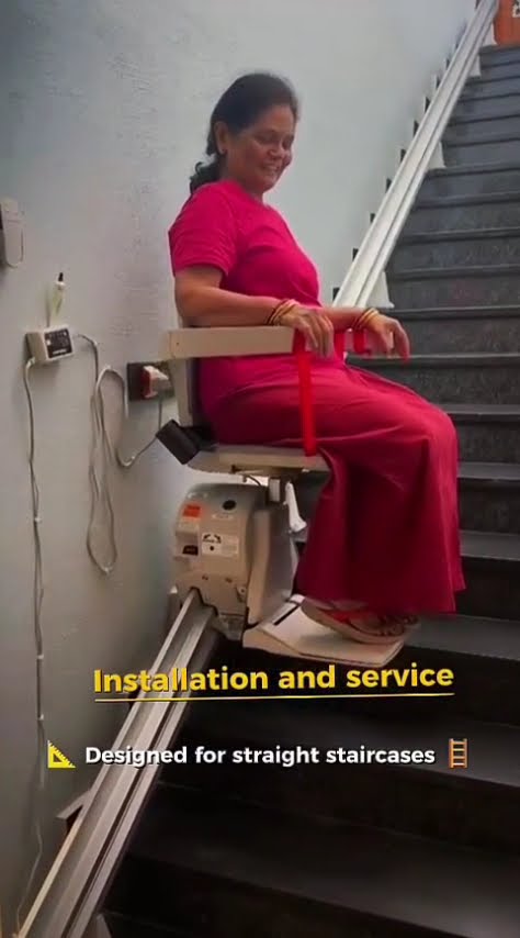 Straight stairlift in a Hyderabad home