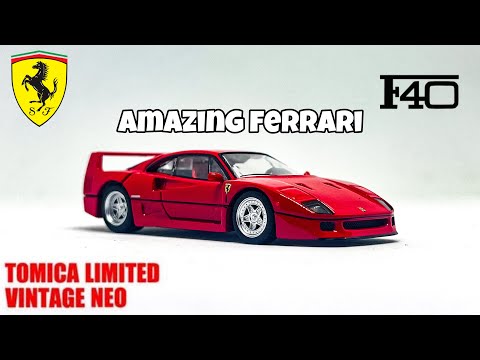 Unboxing TOMICA LIMITED VINTAGE NEO / TLVN 1/64 Ferrari F40 (Red