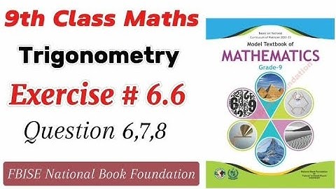 Exercise 6.6 class 9 NBF | Ex 6.6 class 9th  NBF | National book foundation
