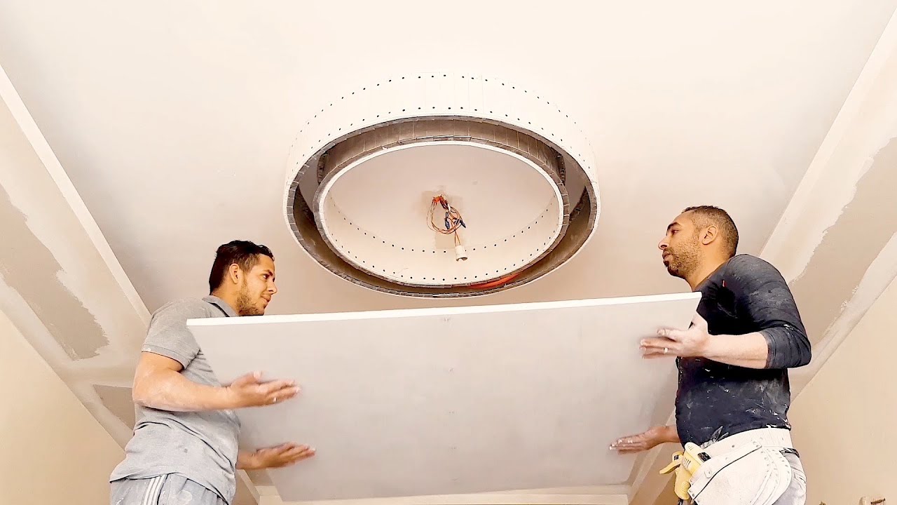 سقف جبس بورد مع دائرة