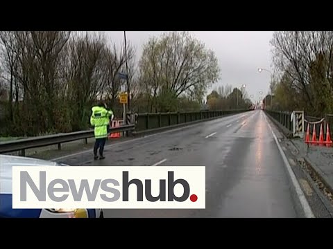 Wild weather-hit Ashburton 'cut in half' after 'slumping' bridge closure | Newshub