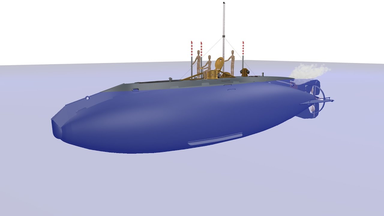 Holland Submarine Part 3 - submerging (work-in-Progress) - YouTube