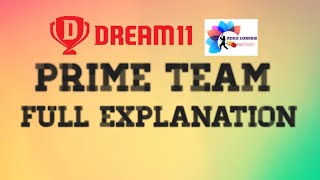 Prime Team Full Explanation || Dream11 In Tamil || Zero Losers Fantasy screenshot 2