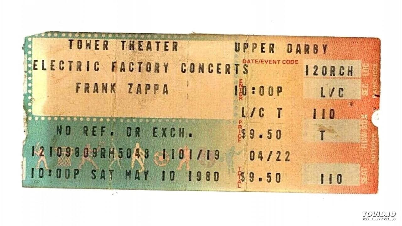 Frank Zappa Any Downers?/Conehead, Tower Theater, Upper Darby, PA