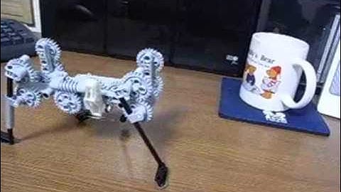 Lego Technic 4 legged robot with light motor.wmv