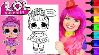 Coloring LOL Surprise Dolls Sugar Queen Sparkle Coloring Page Prismacolor Markers | KiMMi THE CLOWN
