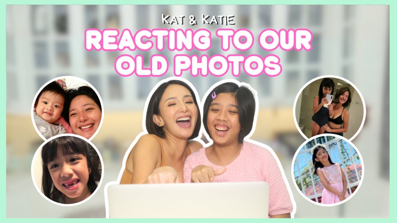 REACTING TO OUR OLD PHOTOS with KATIE | KATRINA HALILI