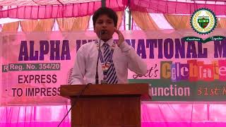 Speech by student of AIMS school on moral education screenshot 5