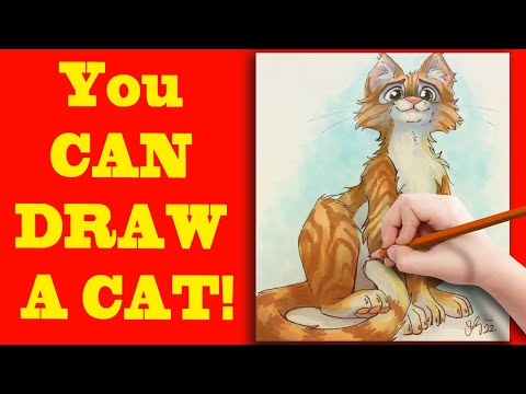 You can Draw a Cartoon Cat TOO!