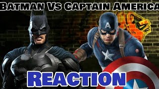 Batman vs captain america death battle -reaction