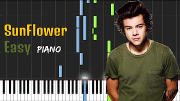 Harry styles - Sunflower, Vol. 6  | Easy Piano Tutorial ( Instrumental Cover)