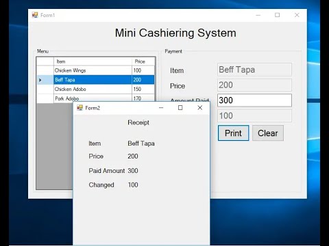 How to Create a Mini Cashiering System in VB NET Tutorial Demo - YouTube