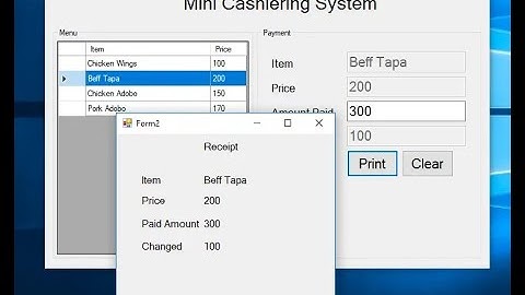 How to Create a Mini Cashiering System in VB NET Tutorial Demo