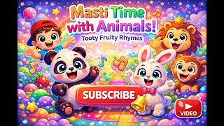 👉 Animal Song for Kids 🐼🐰 | Masti Time with Animals | Hindi Nursery Rhymes | Tooty Fruity Rhymes